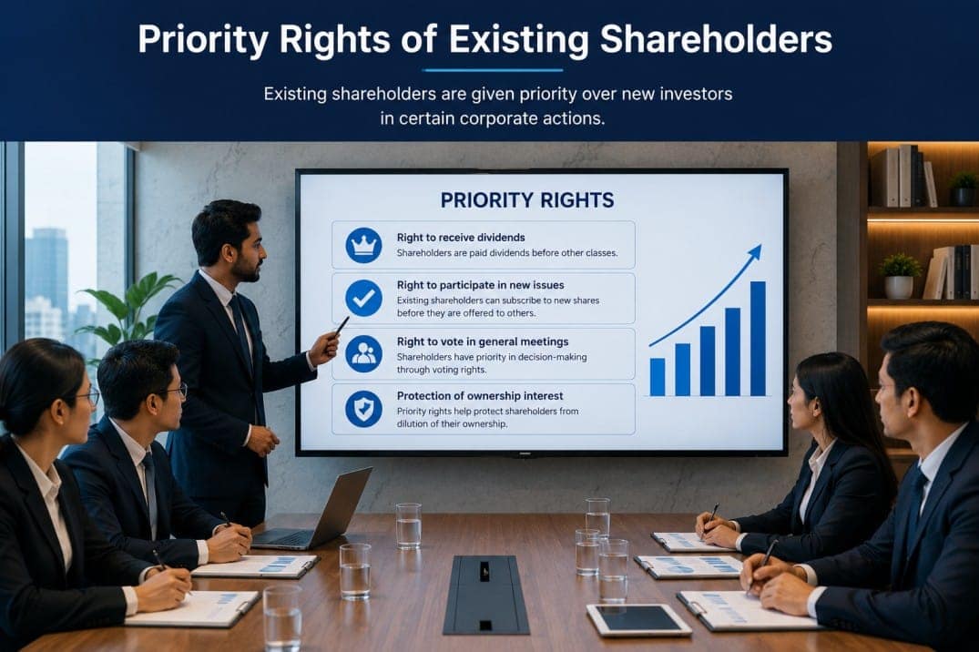 Priority rights of existing shareholders during company share transfer