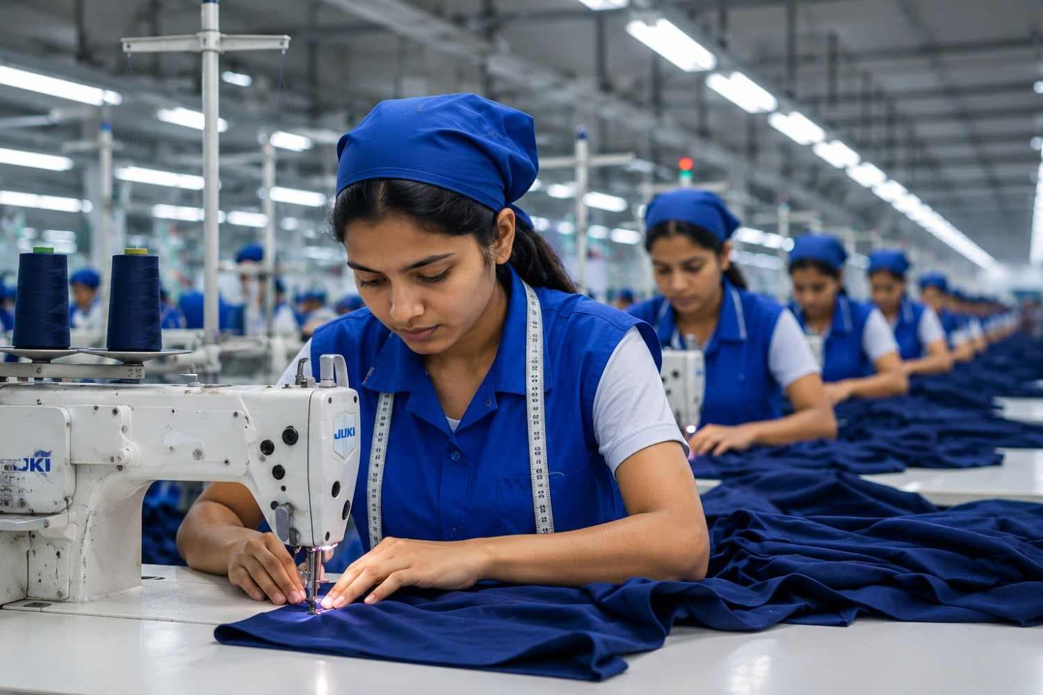 Garment factory worker in Bangladesh textile export industry