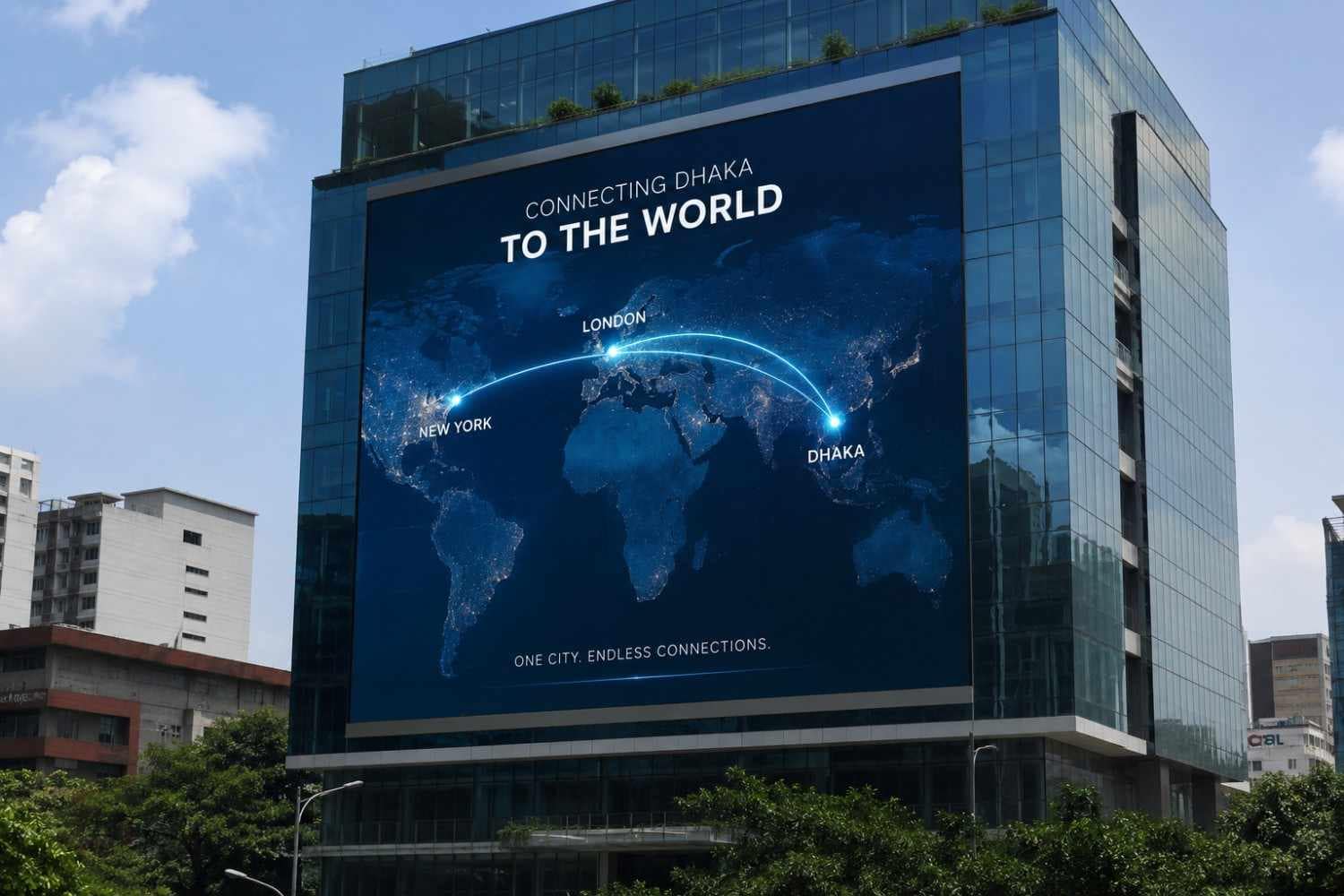 International business office building in Dhaka Bangladesh