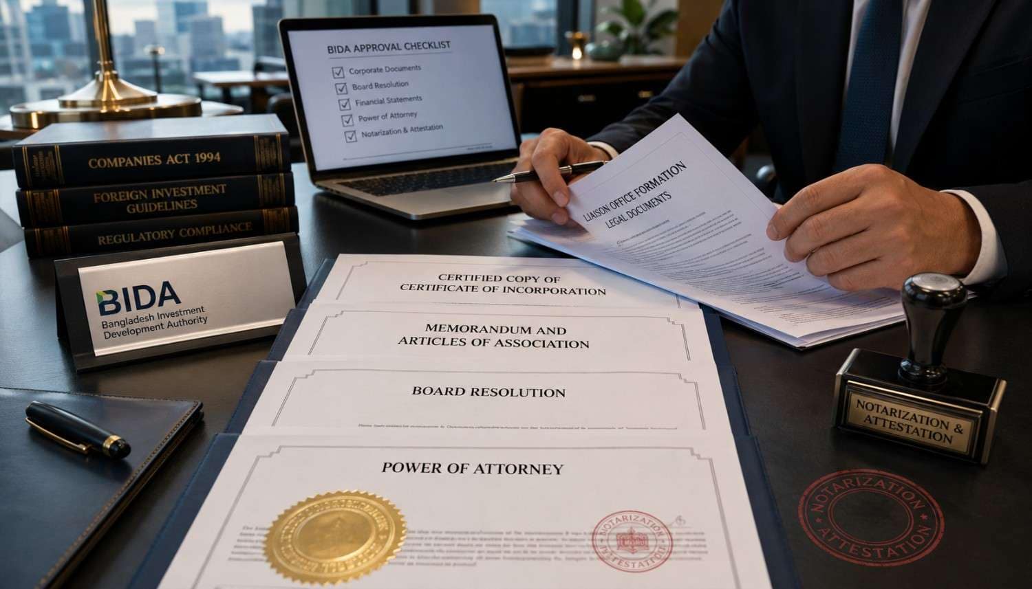 Documents required for liaison office registration in Bangladesh