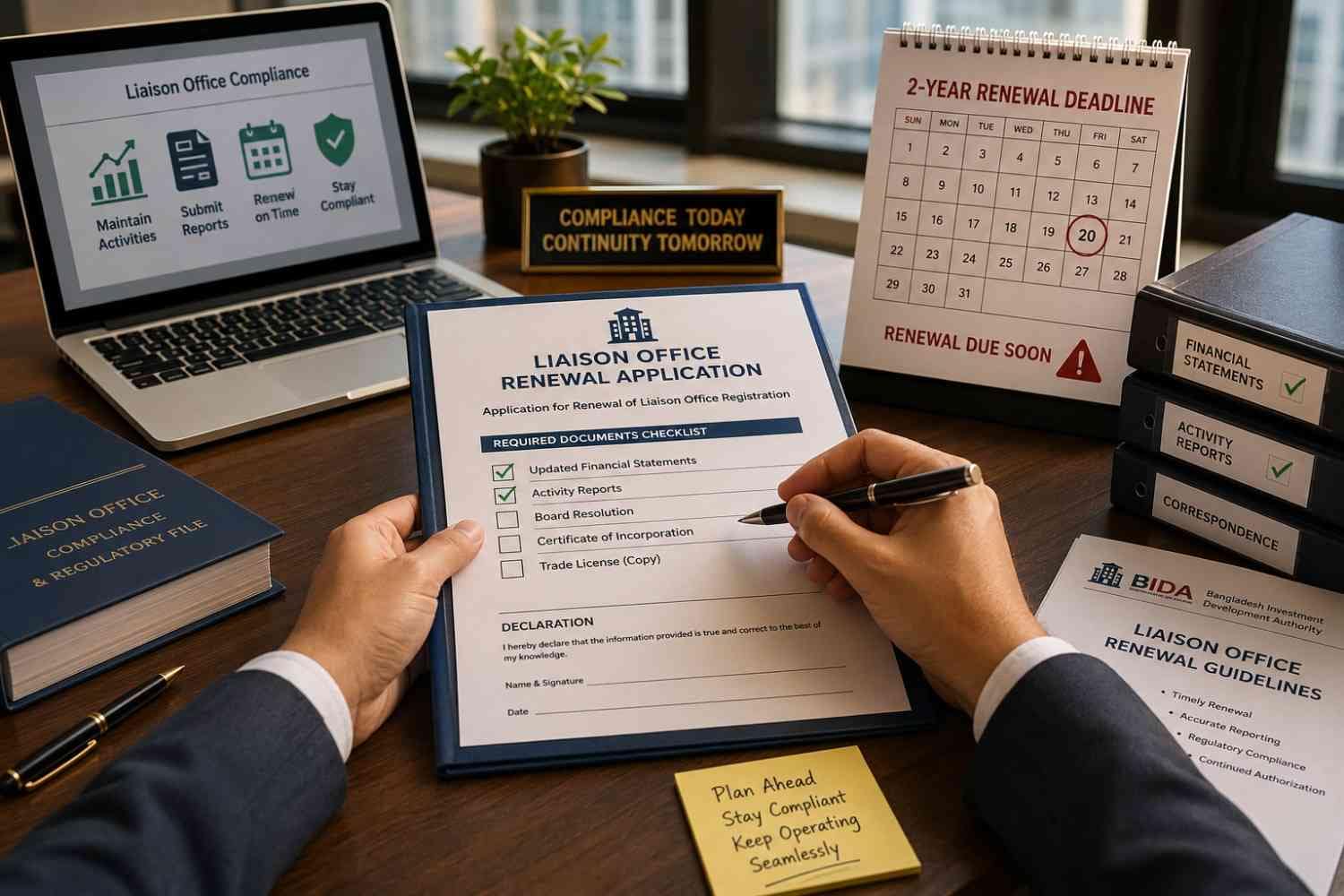 Liaison office renewal and compliance requirements in Bangladesh